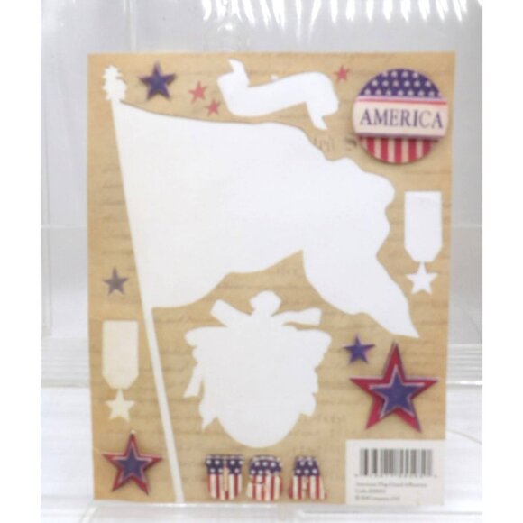 143 Patriotic Stickers, 11 Partial Sheets Flags, Words, Military, Images - Picture 6 of 10